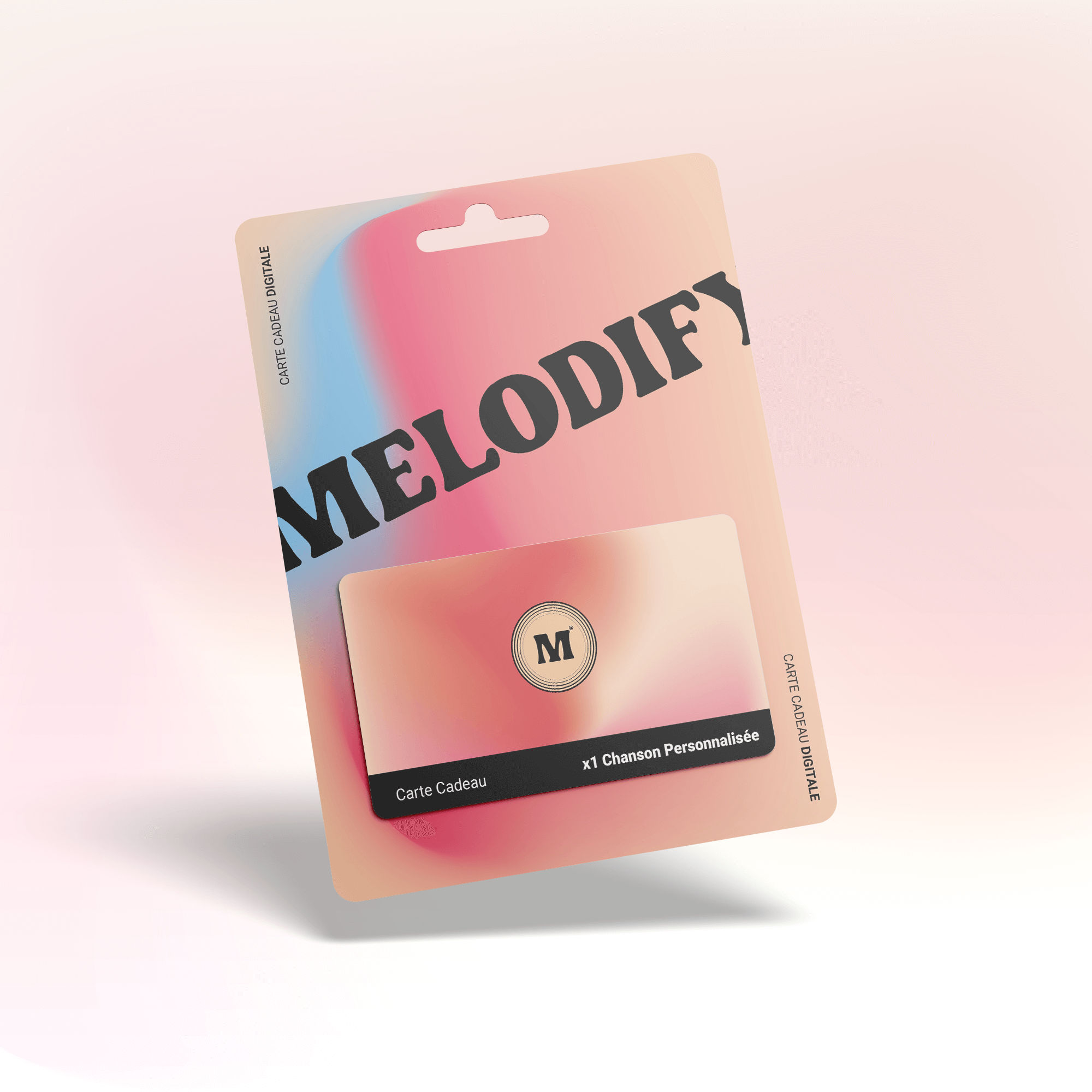 Carte cadeau digitale Melodify pour offrir une musique personnalisée.