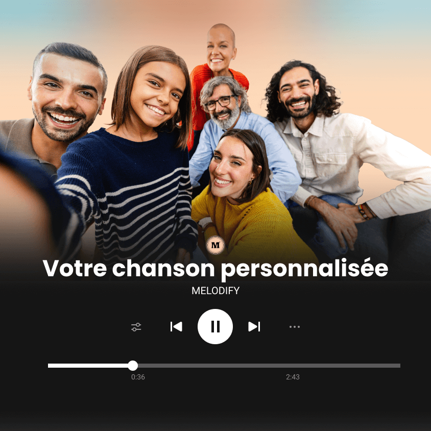 Chanson personnalisée Melodify à offrir comme cadeau musical unique pour toutes les occasions