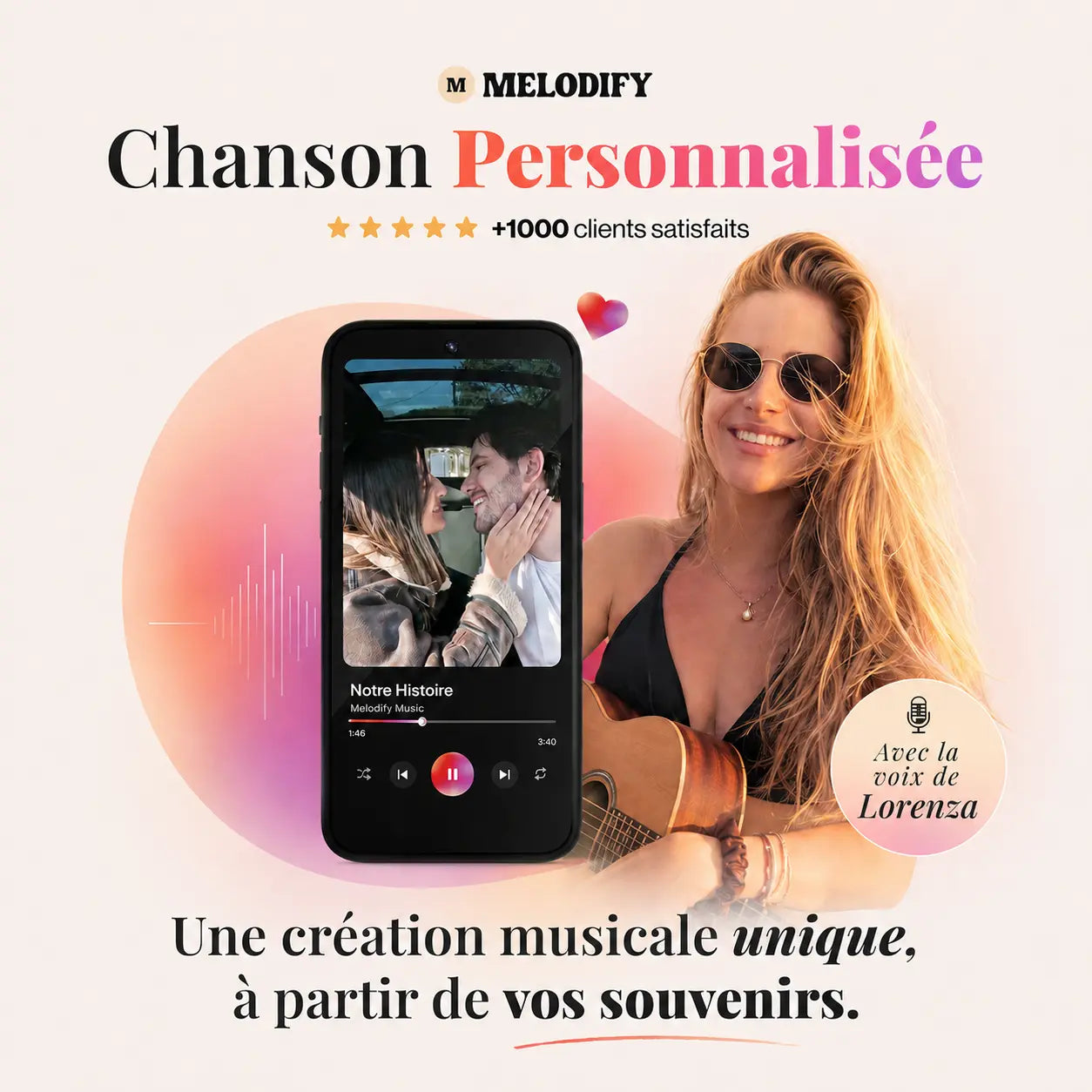 Créez votre chanson avec la voix de Lorenza