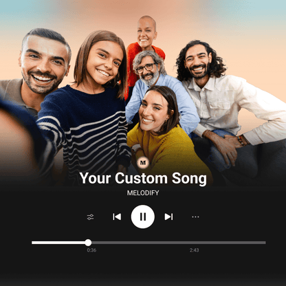 Illustration of a personalized song by Melodify perfect for weddings, birthdays, anniversaries, and other events.