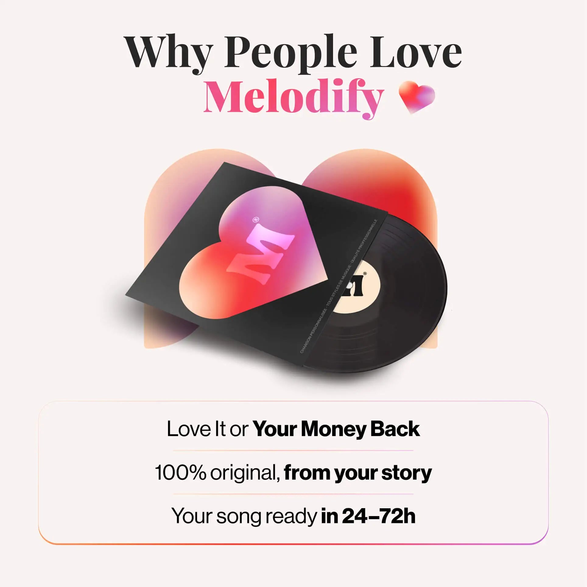 personalized song by Melodify with satisfaction guarantee high quality and fast delivery